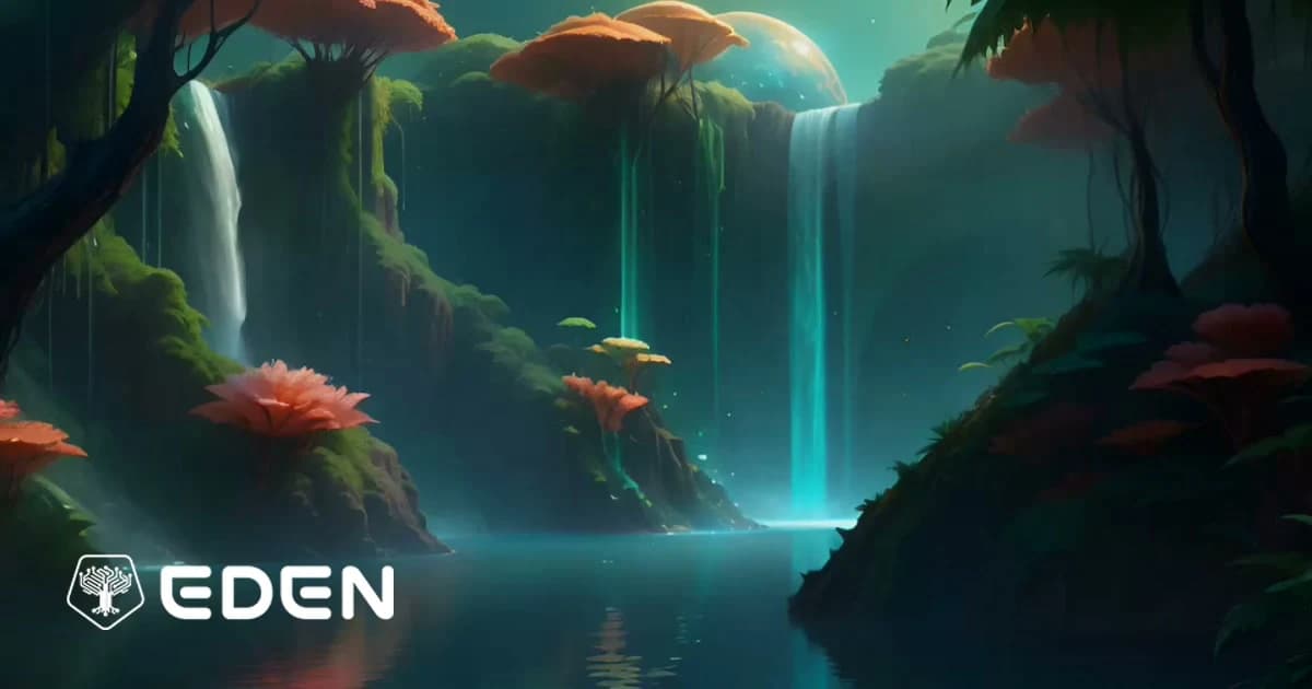 Eden — Garden of Artificial Delights, the studio's own marketing key art